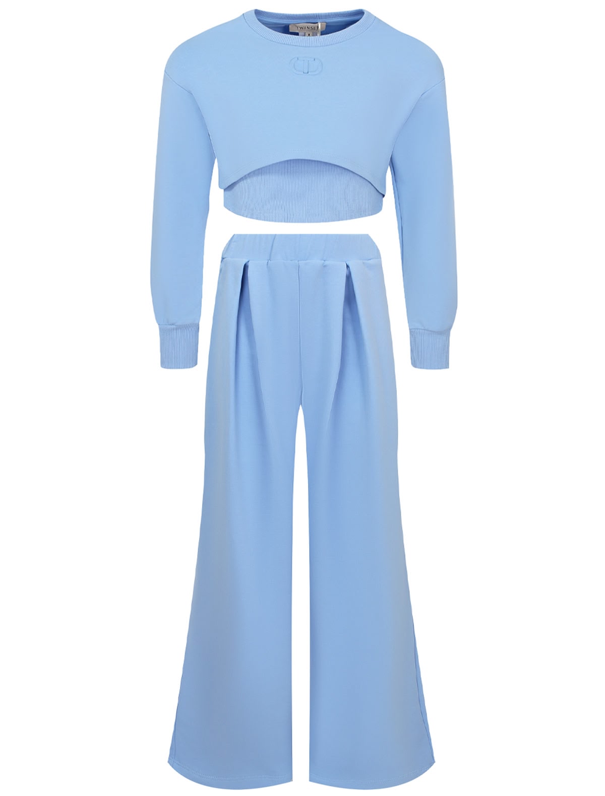 Голубой спортивный костюм из 3х изд.