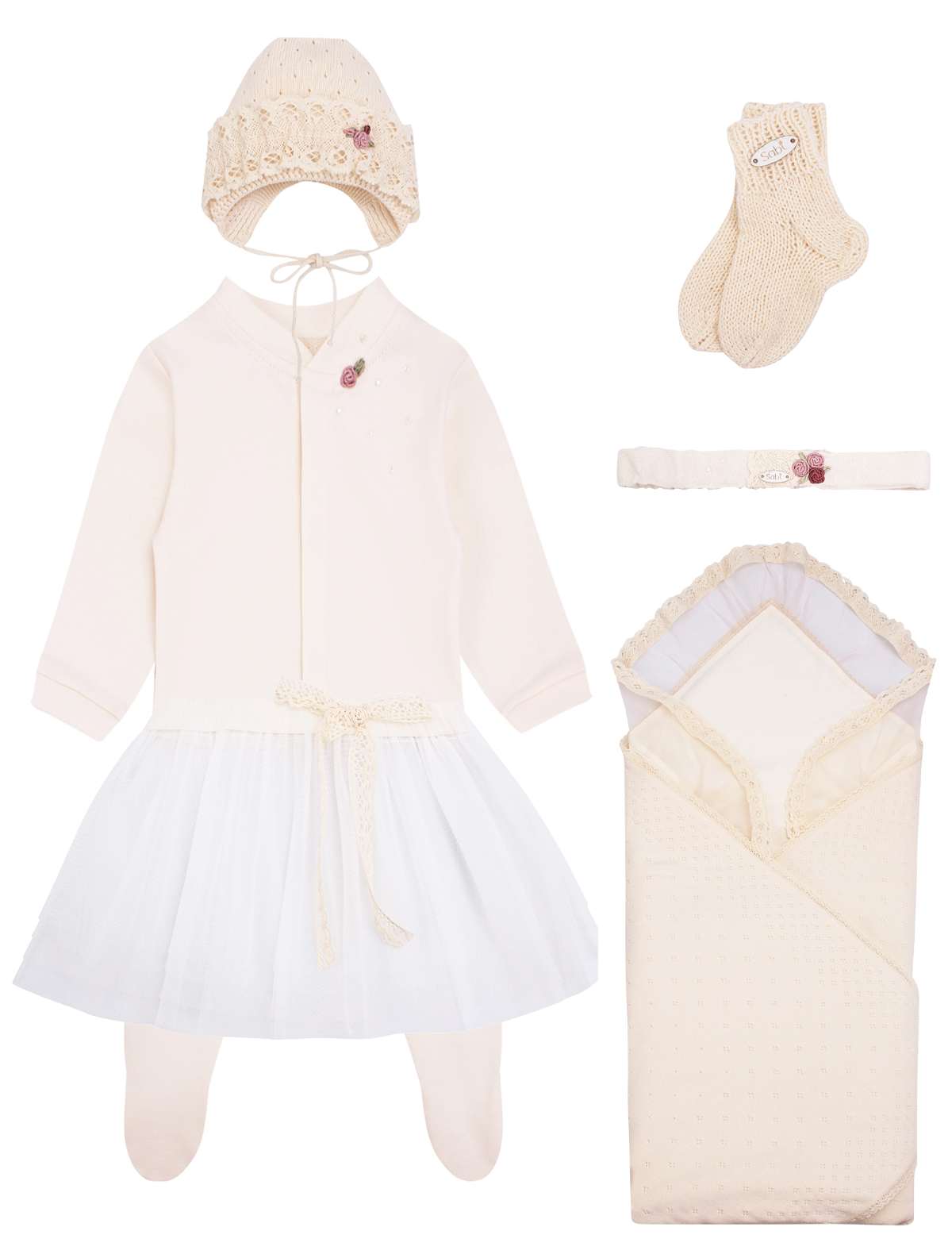 

Комплект из 8 шт SabiSaraBara, Бежевый, 2800278