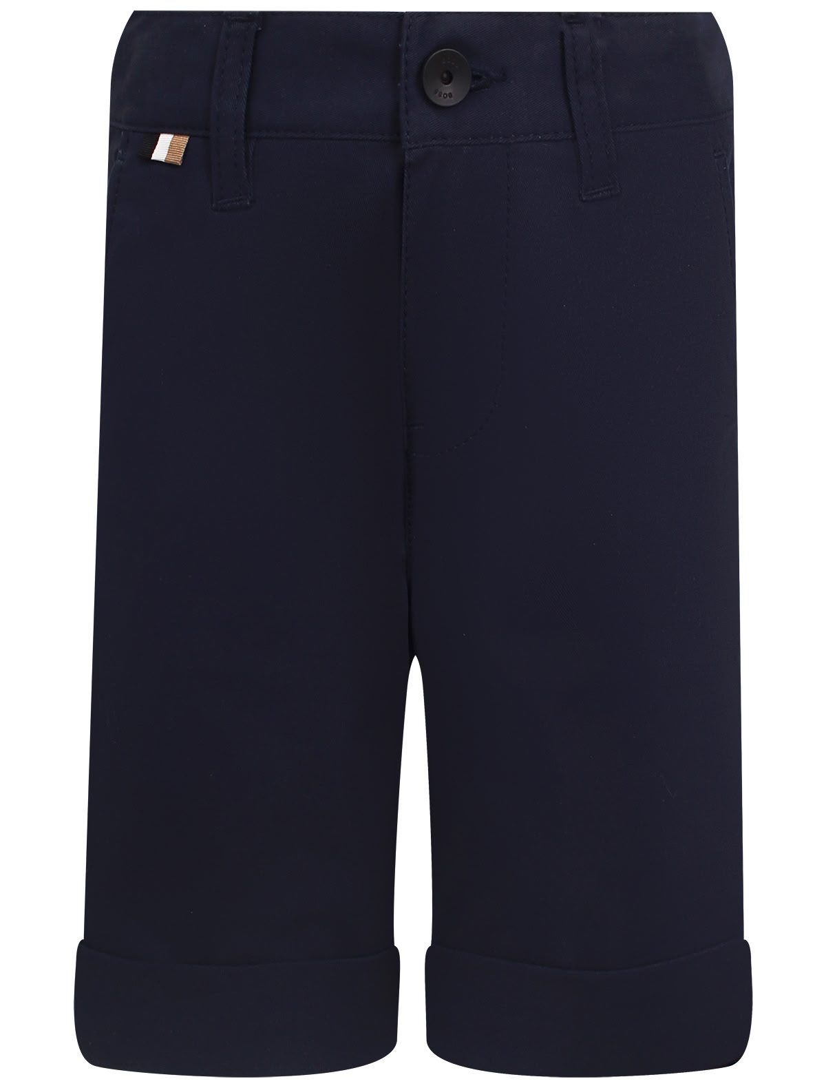 Тёмно-синие шорты с подворотами