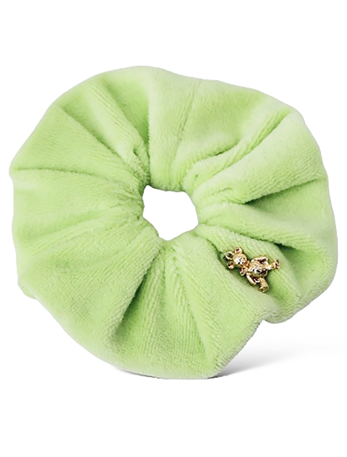 Зелёная резинка из велюра