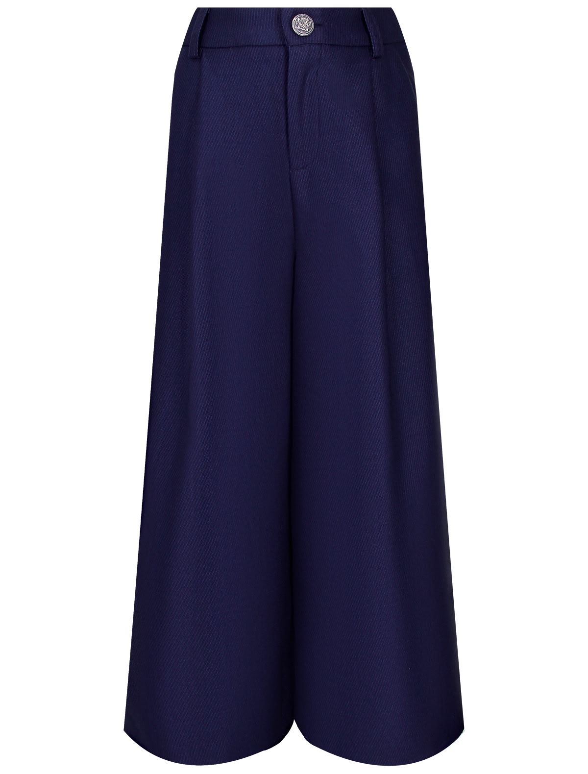 Синие брюки с защипами