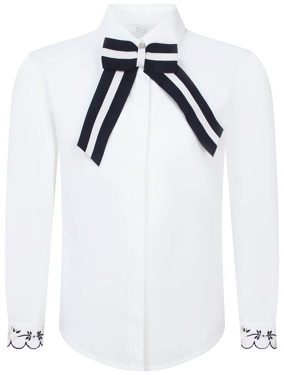 Хлопковая блуза с бабочкой