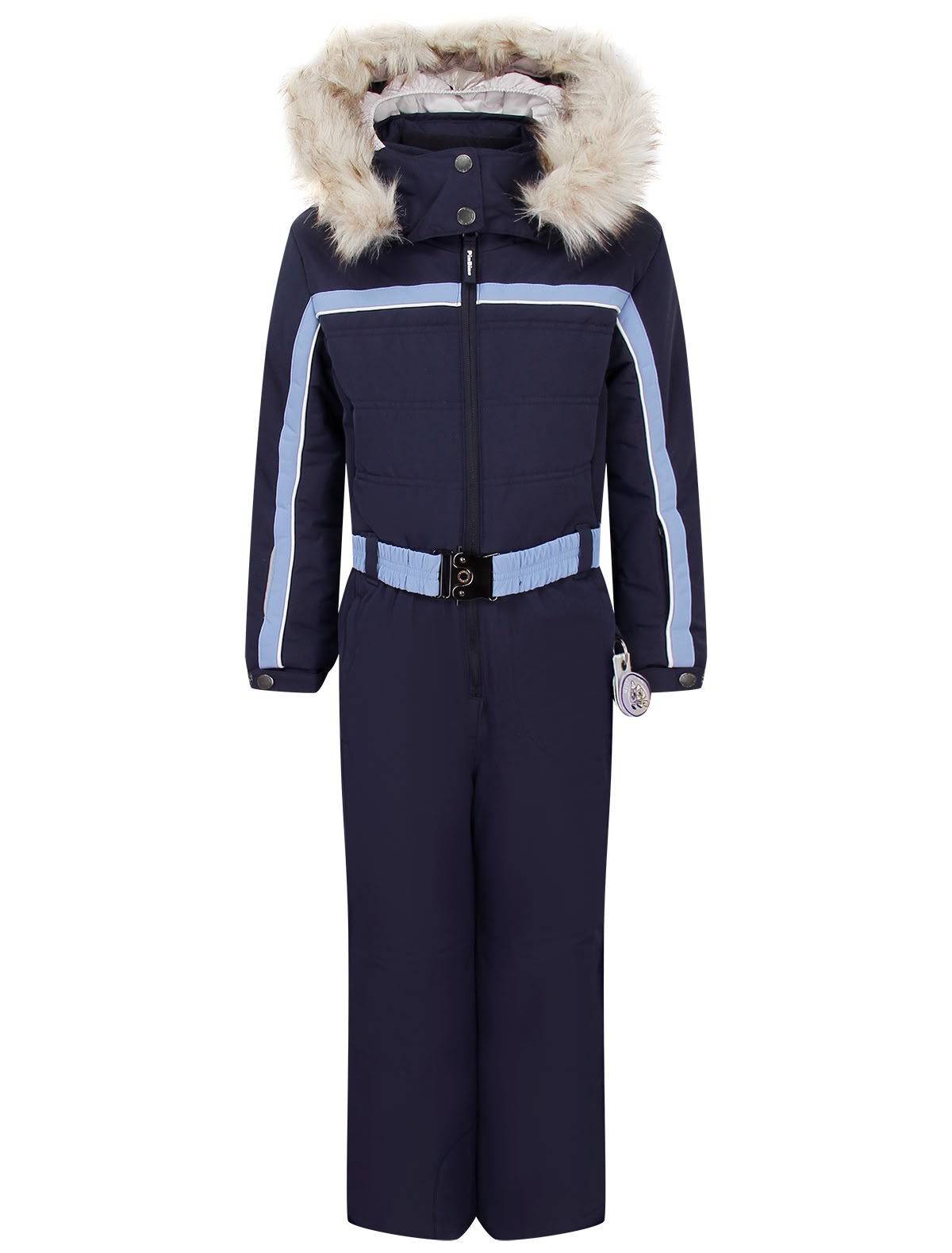 Утепленный комбинезон с отделкой из экомеха