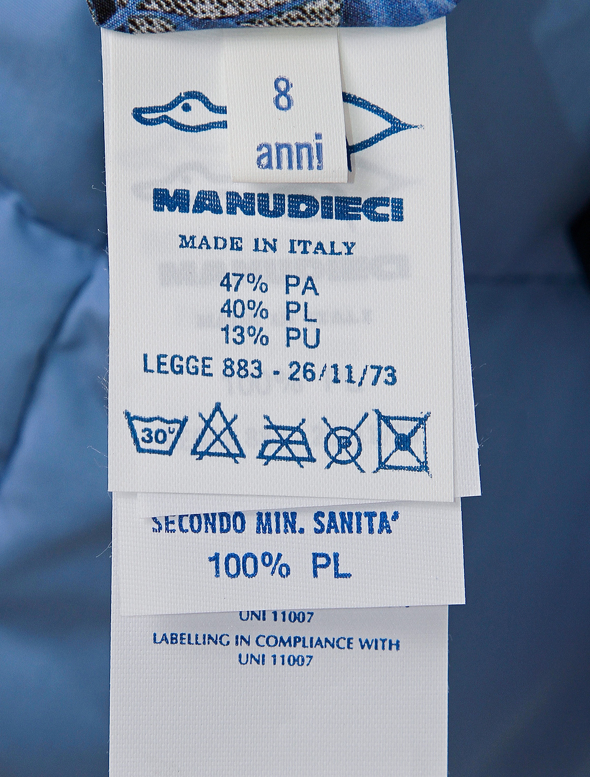 Пальто Manudieci 2143190, цвет голубой, размер 6 1121509980101 - фото 5
