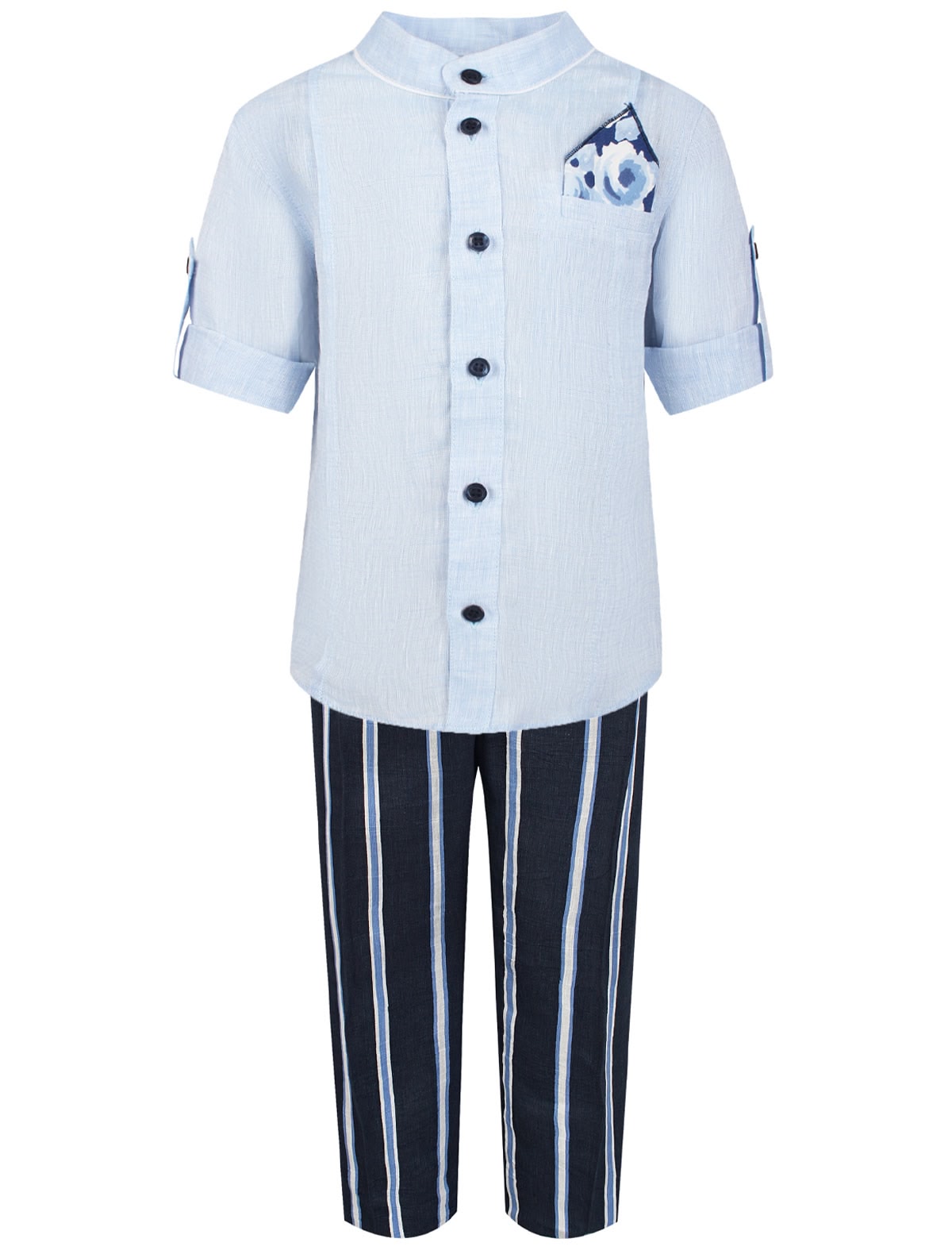 Комплект из брюк и льняной рубашки