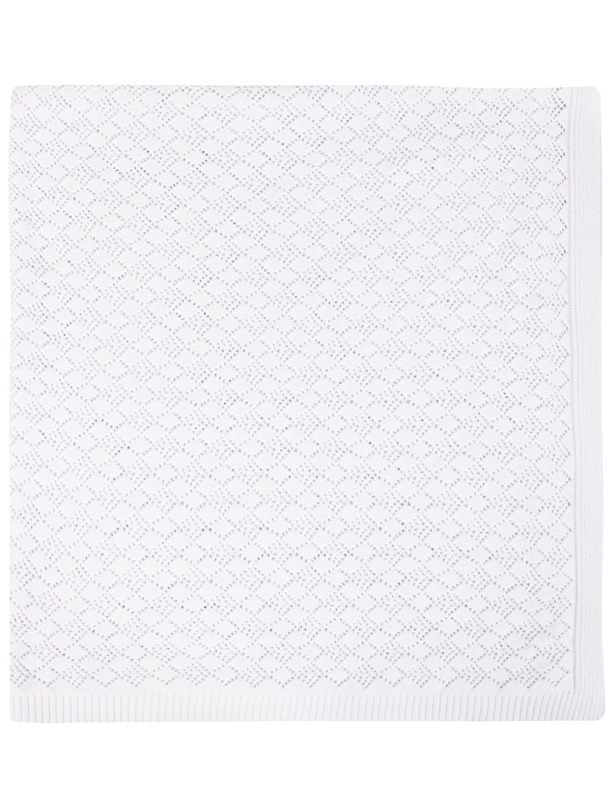 Ажурный белый плед 100x100см