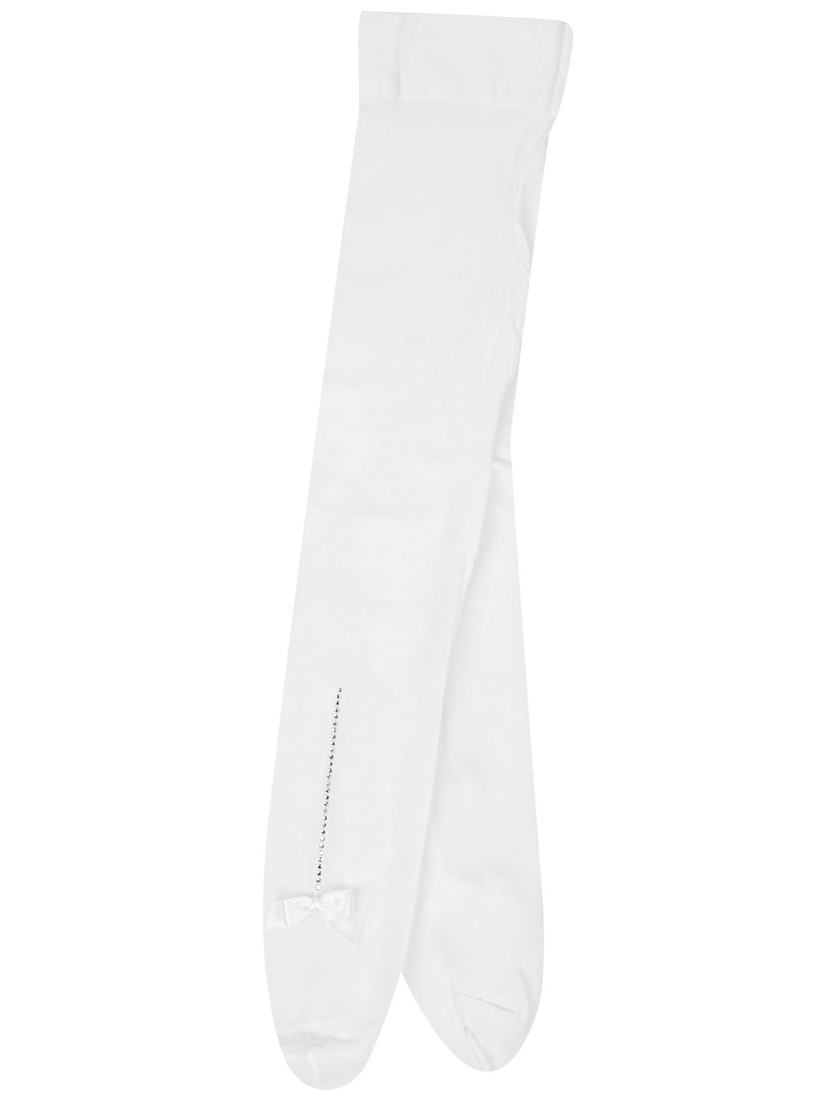 Белые колготки с бантиками