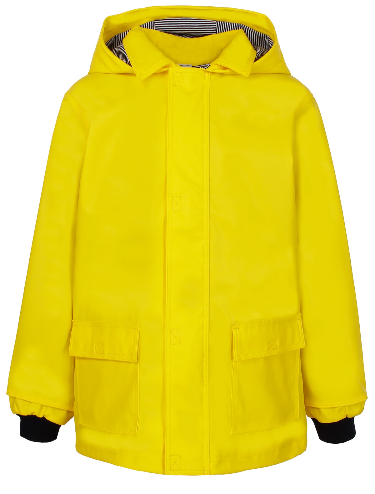 Желтая ветровка с капюшоном