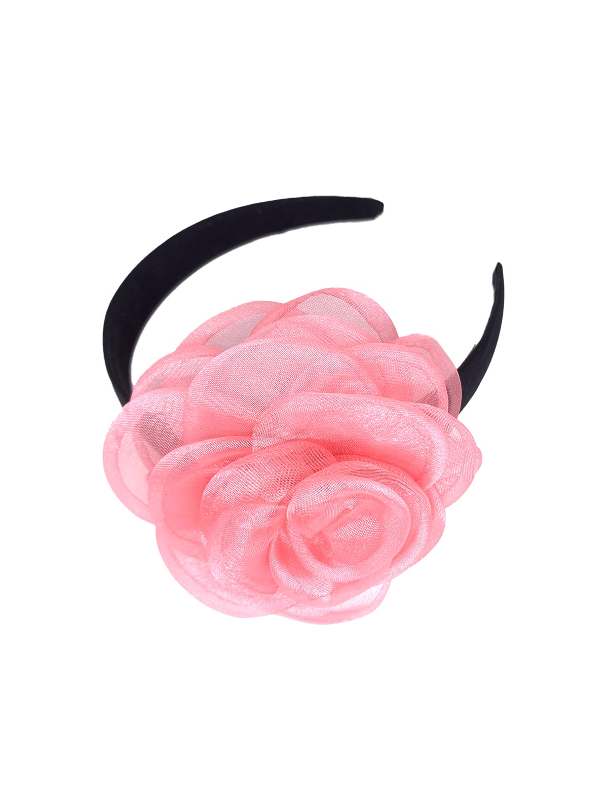 Ободок с объемной розочкой