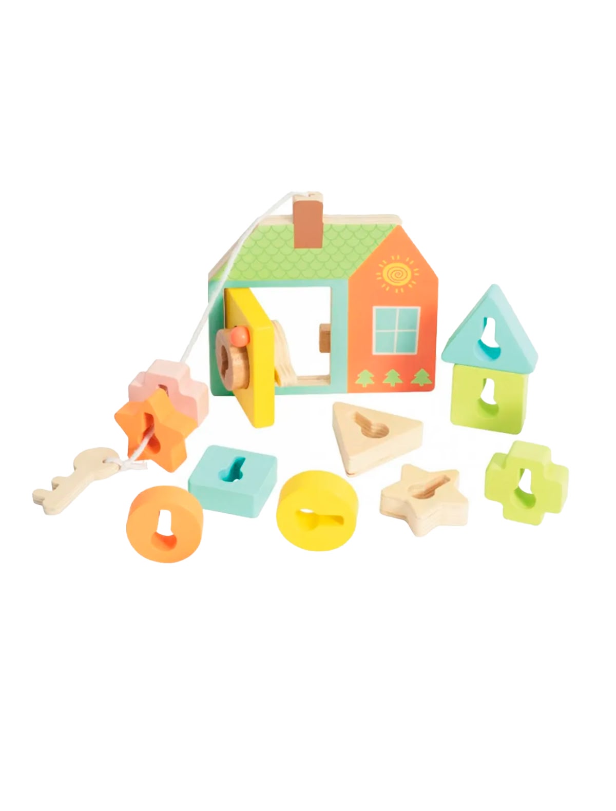 Игрушка-сортер: Домик с ключиками