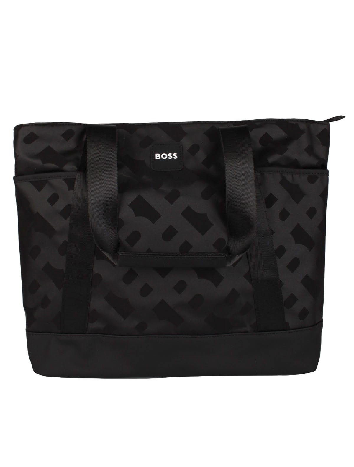 Чёрная сумка для мамы с многораммой