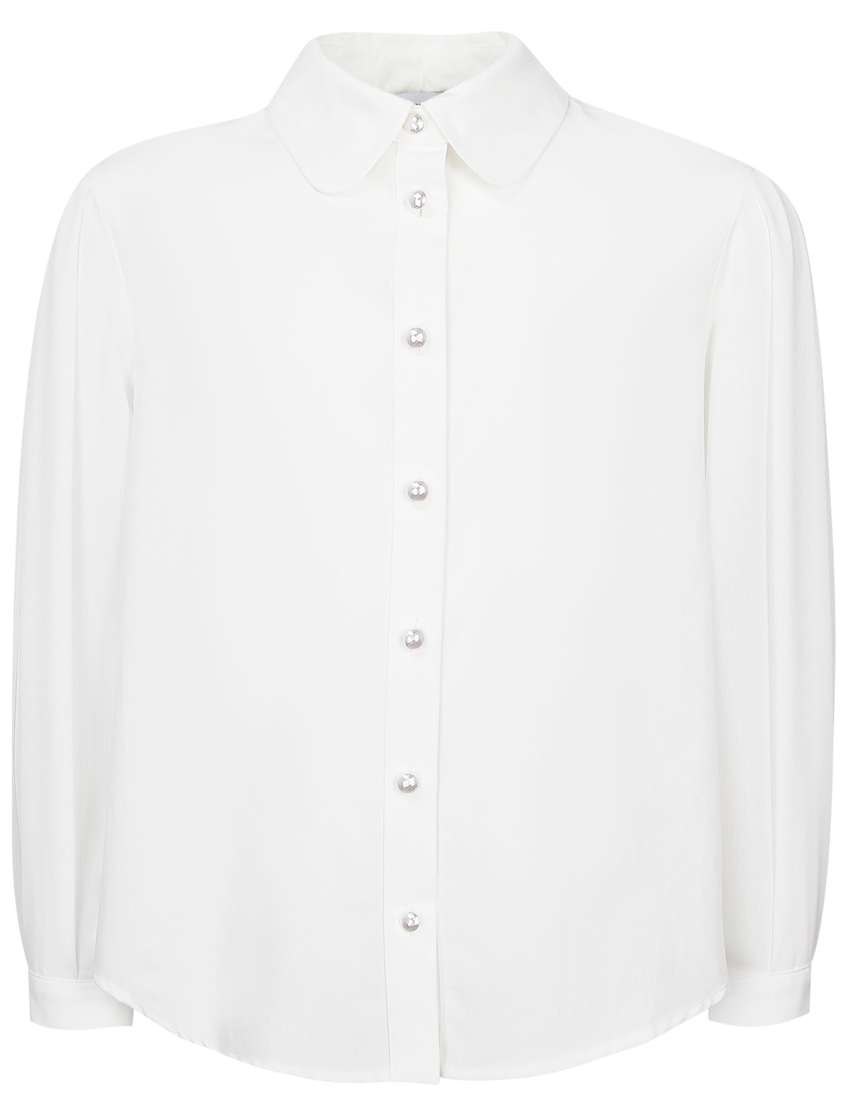 Кремовая блуза на пуговицах