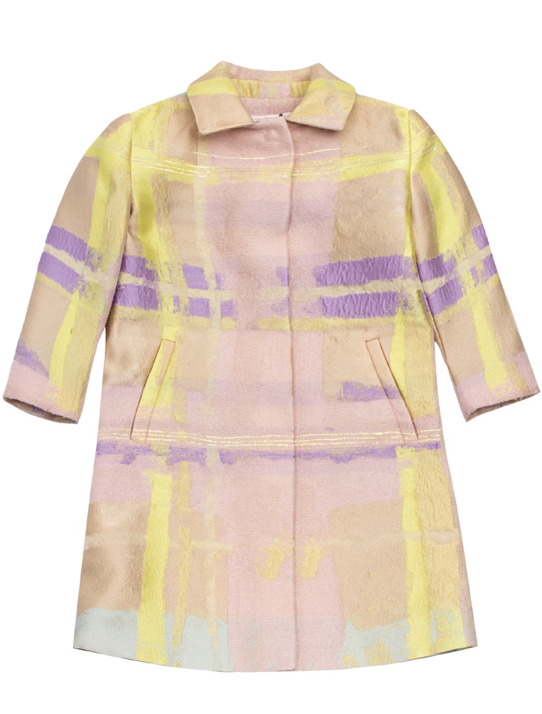 Пальто с абстрактным принтом