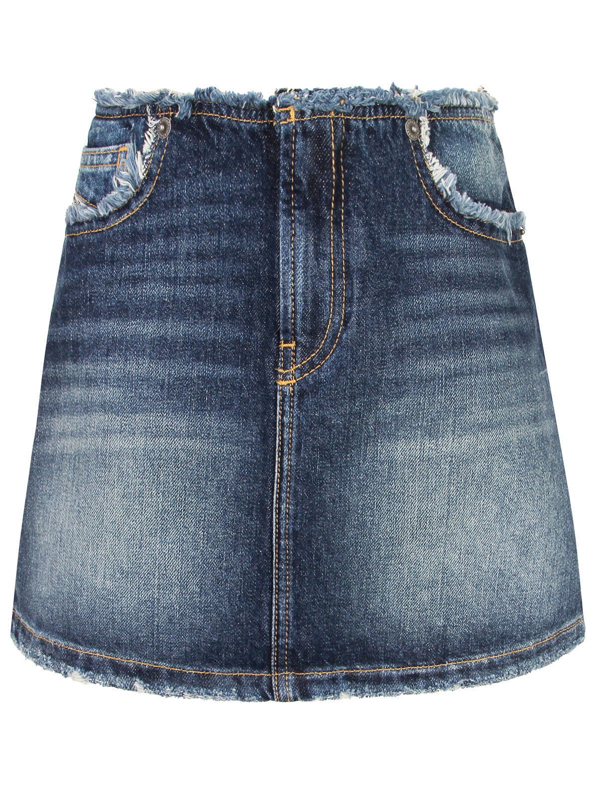 Джинсовая юбка с необработанным краем