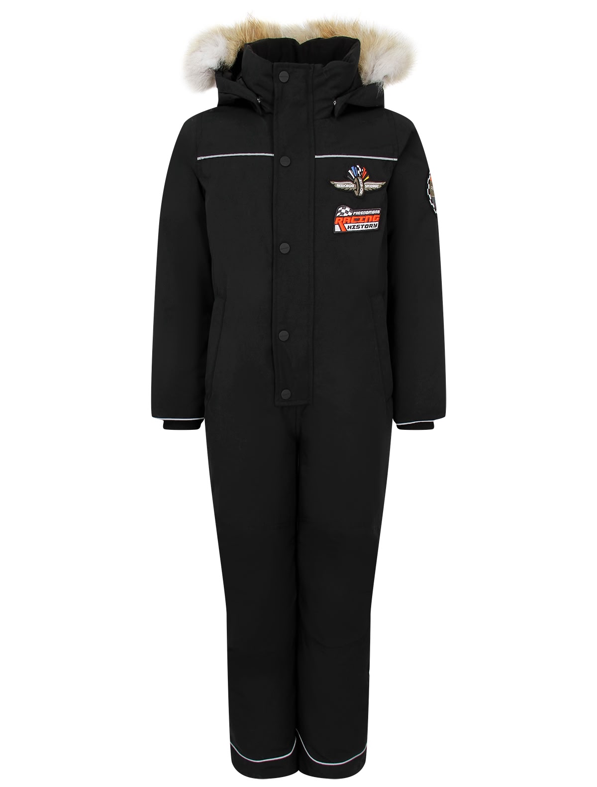 Пуховый утепленный комбинезон