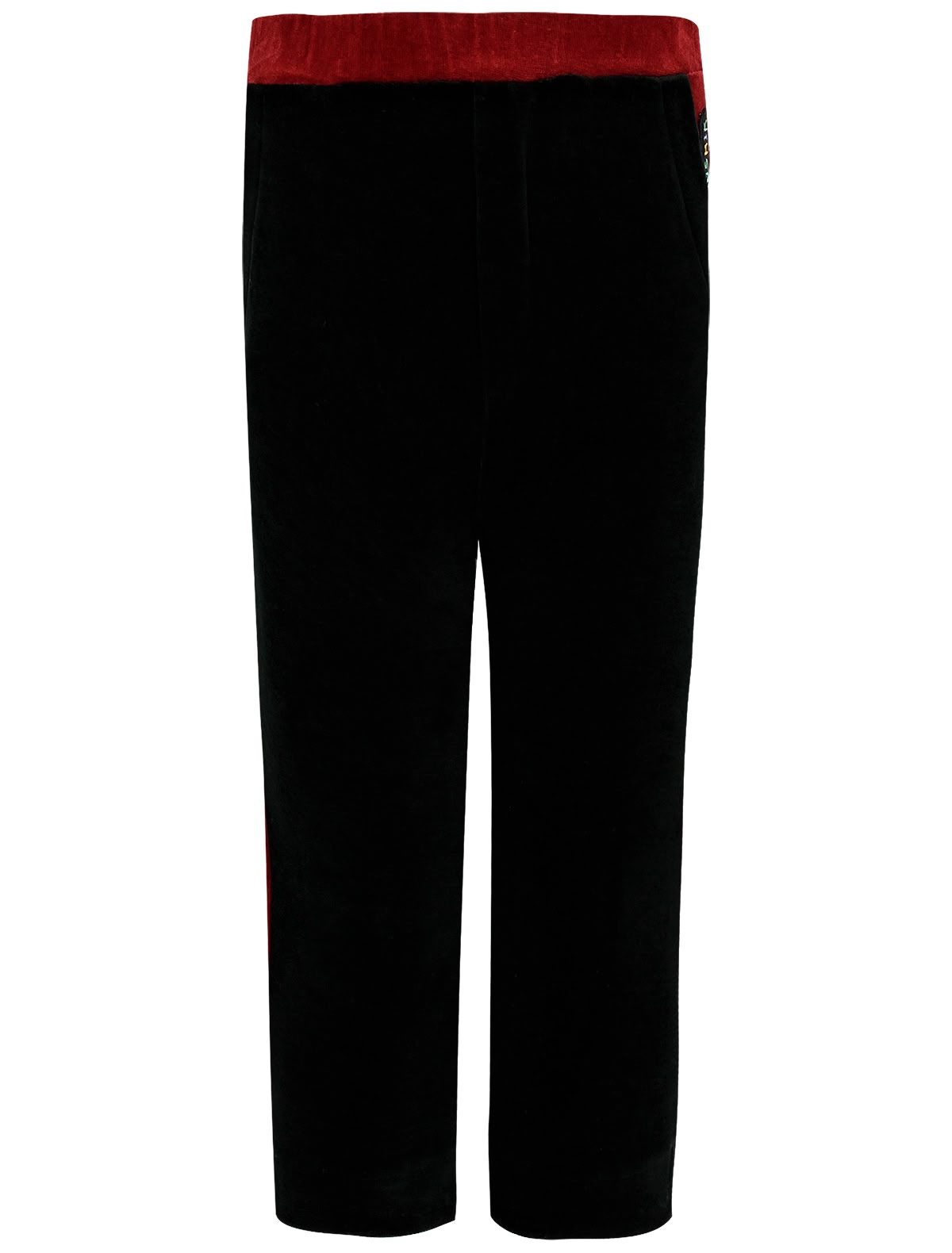 Брюки с бордовыми лампасами