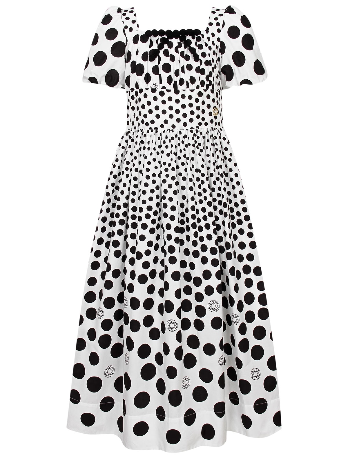 Хлопковое платье в горошек