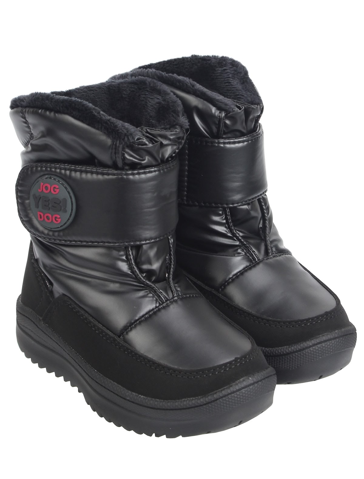 Чёрные дутики на липучках