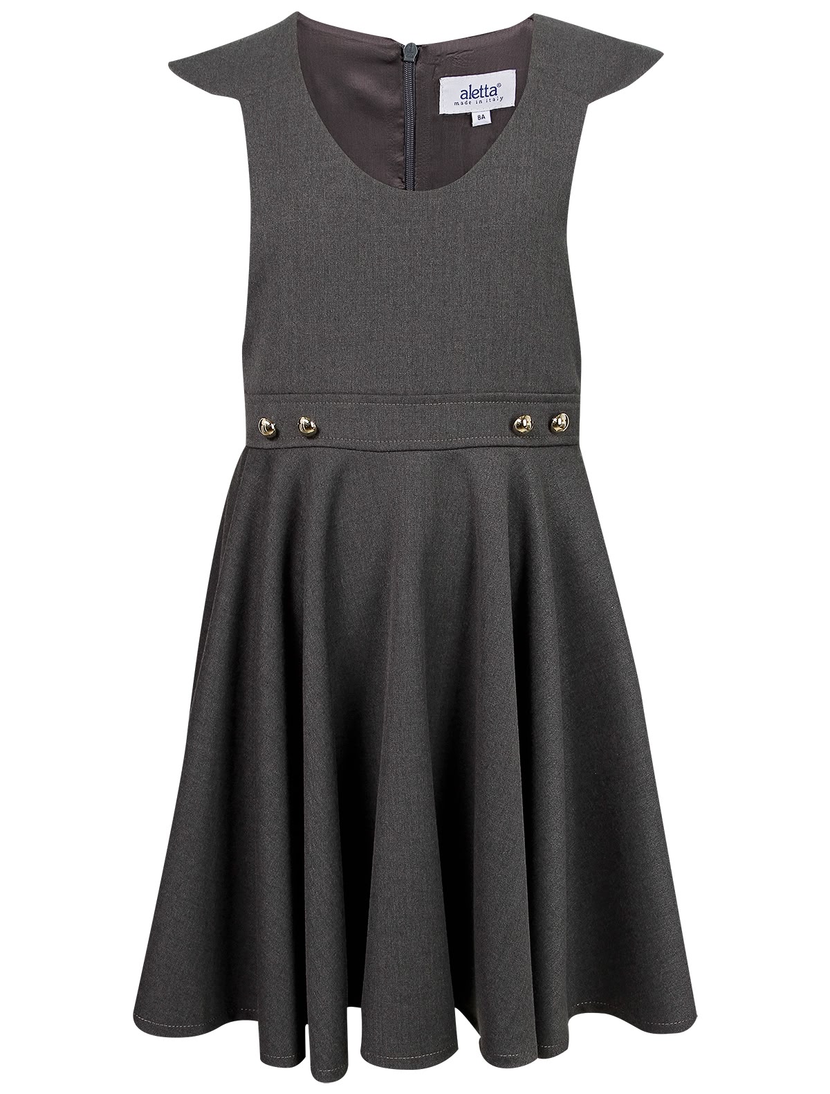 Сарафан серого цвета из смесовой ткани