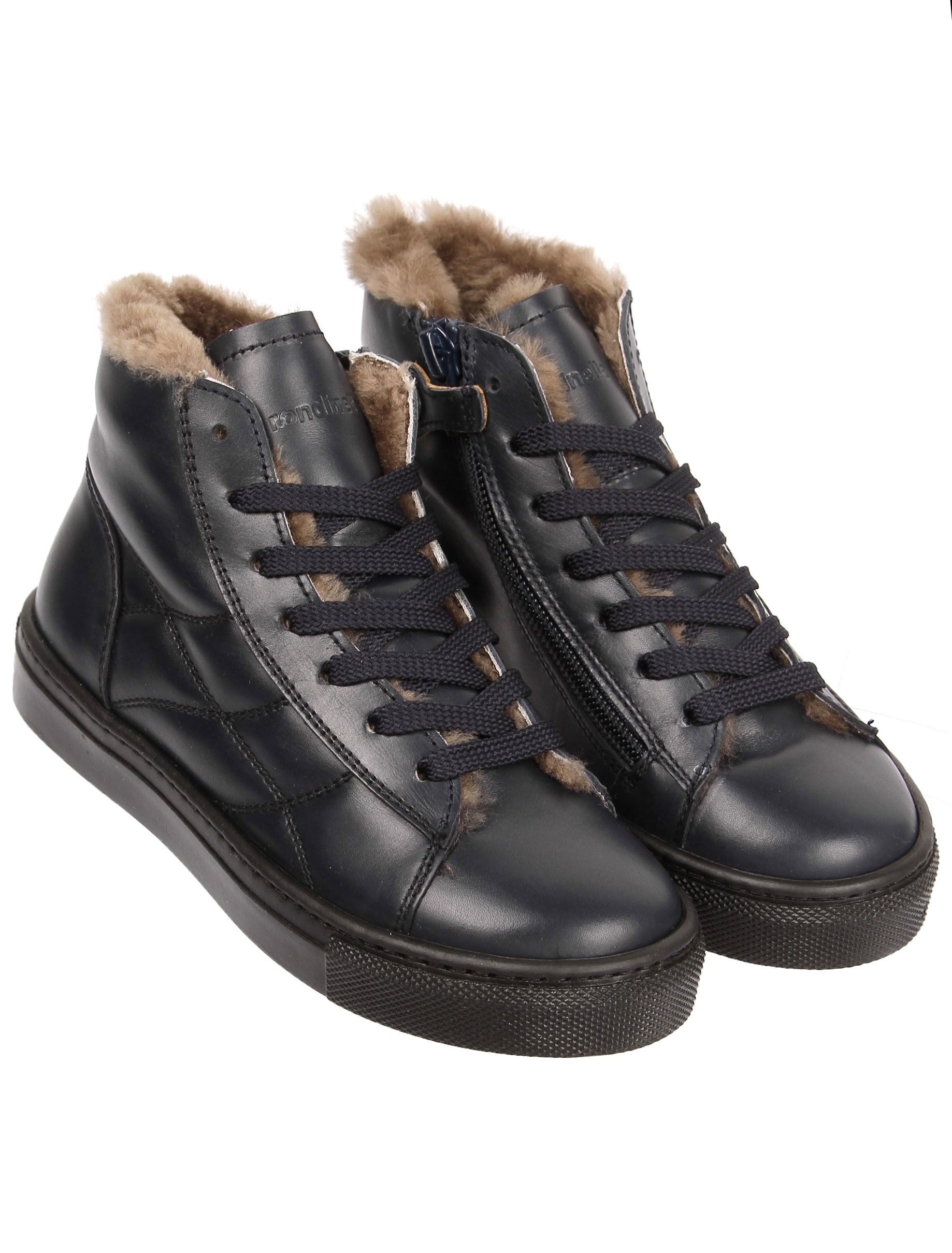 стеганые Кеды с натуральным мехом