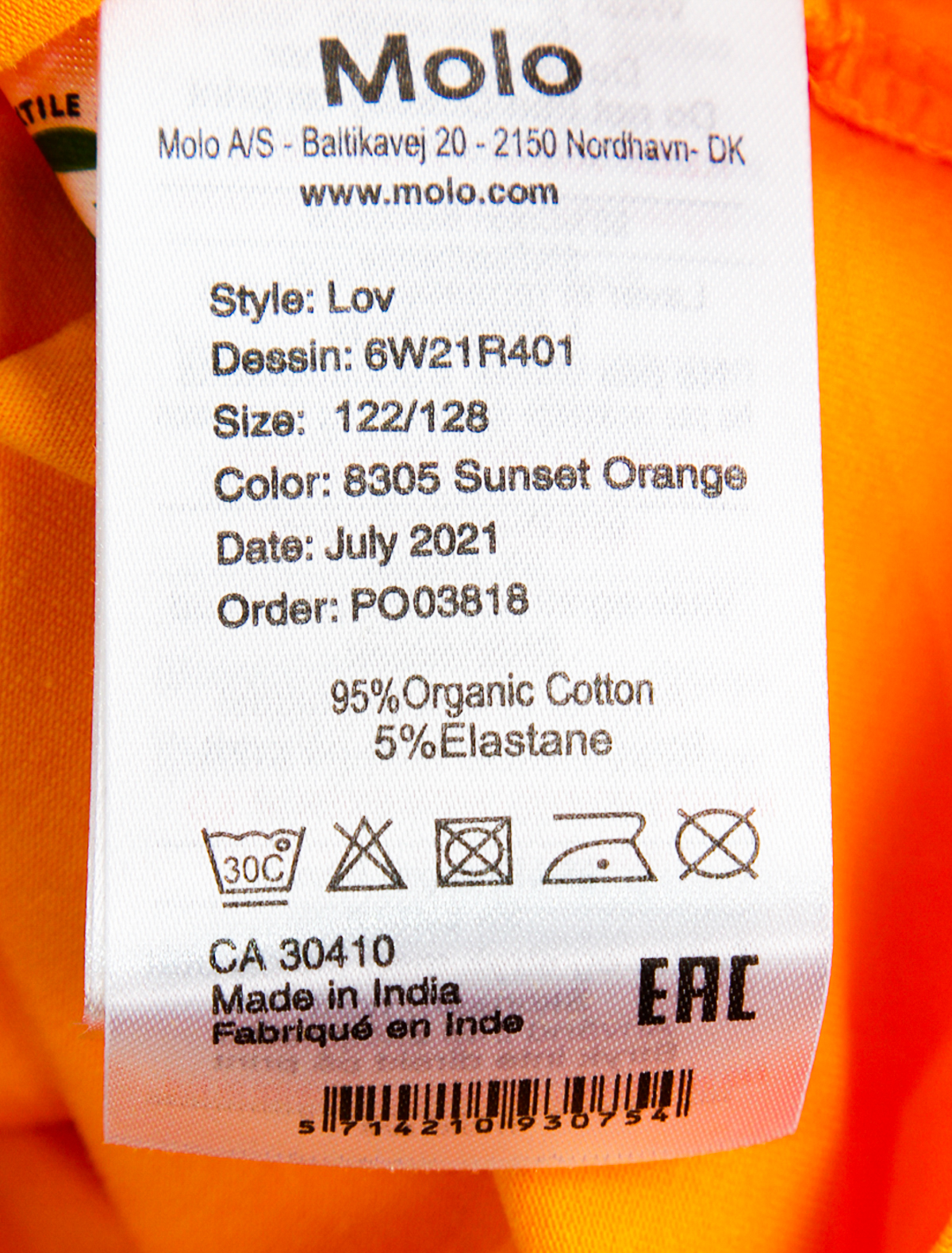 Комплект из 2 шт. MOLO 2349380, цвет оранжевый, размер 2 3024529180064 - фото 4
