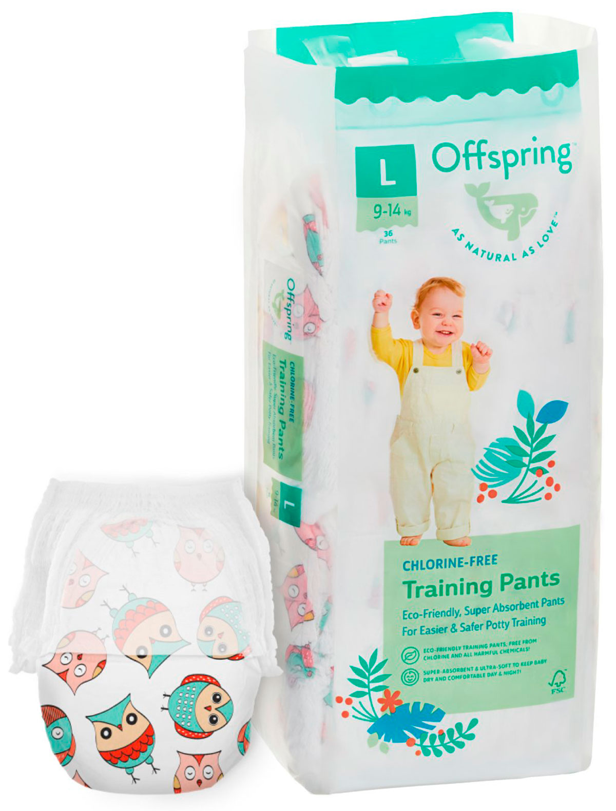 Трусики-подгузники, L 9-14 кг, 36 шт