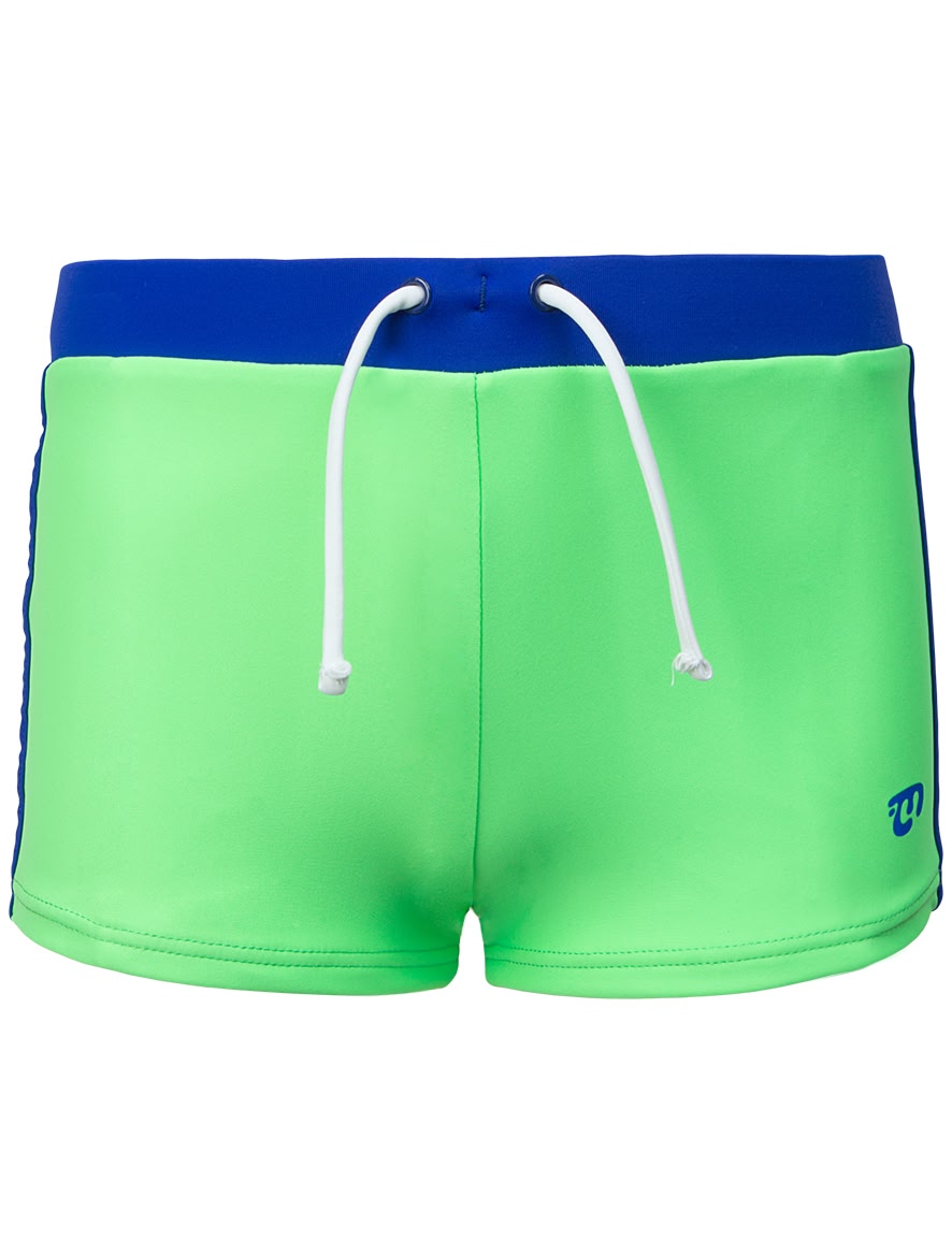 Зелёные плавки боксеры с лампасами