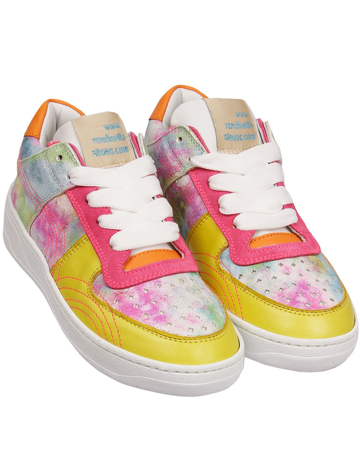 Разноцветные Кеды из натуральной кожи