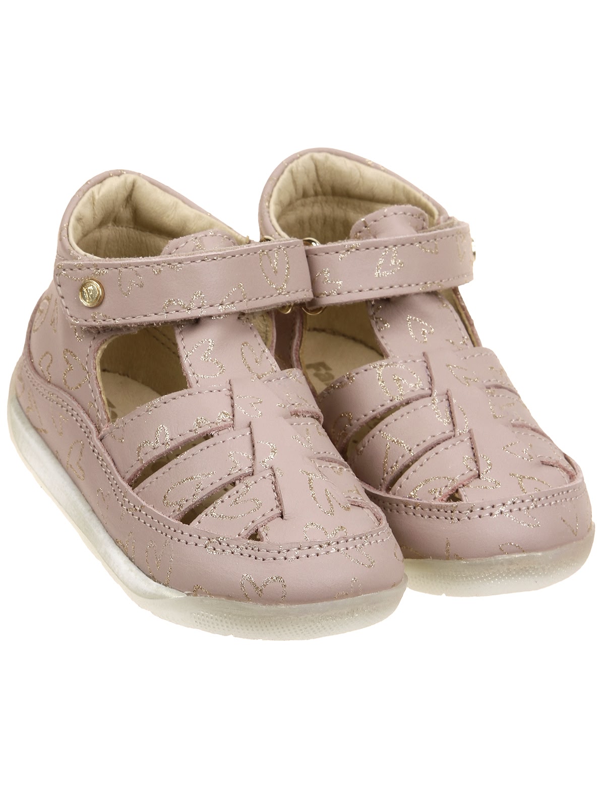 Кожаные туфли с блёстками