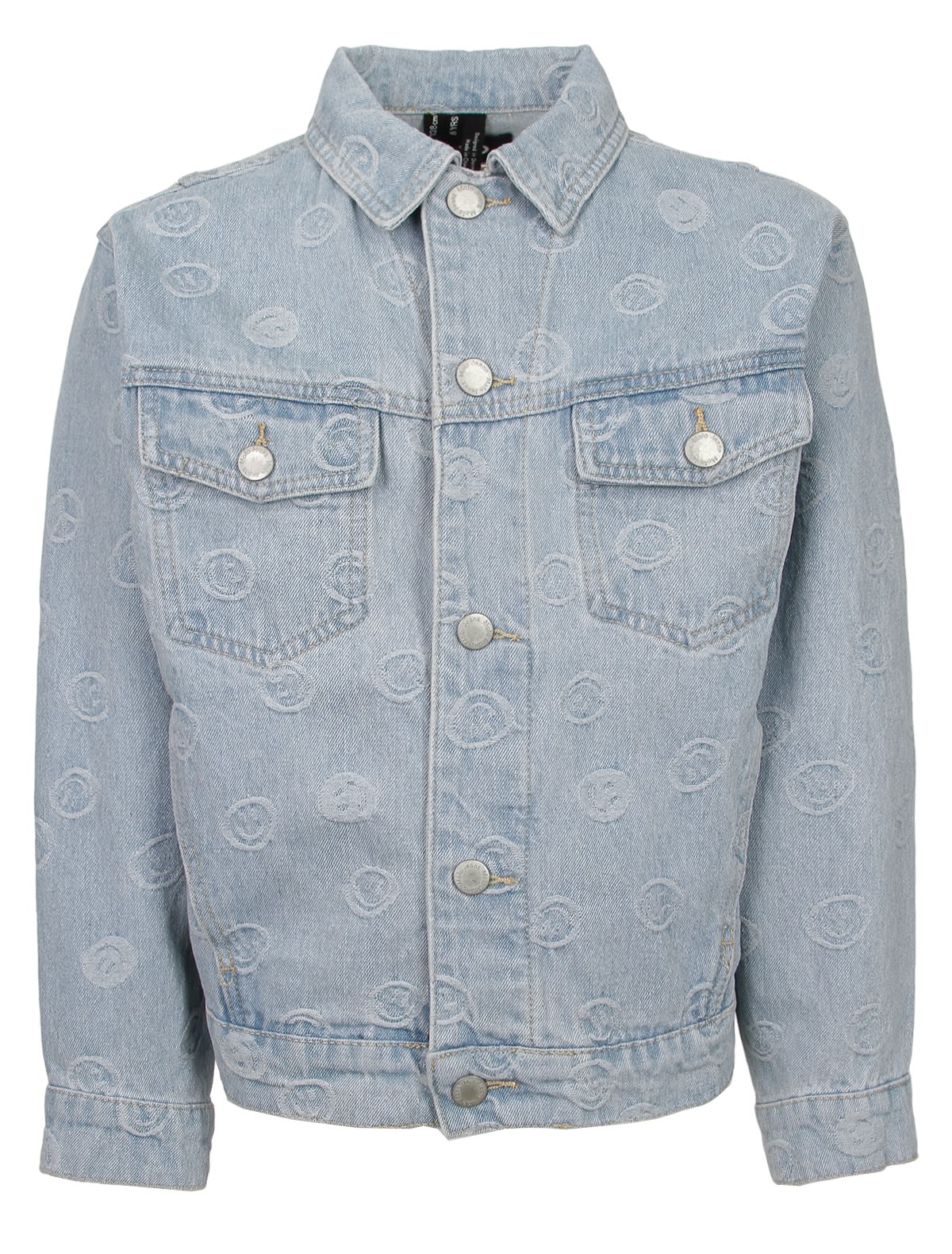 Джинсовая куртка со смайликами