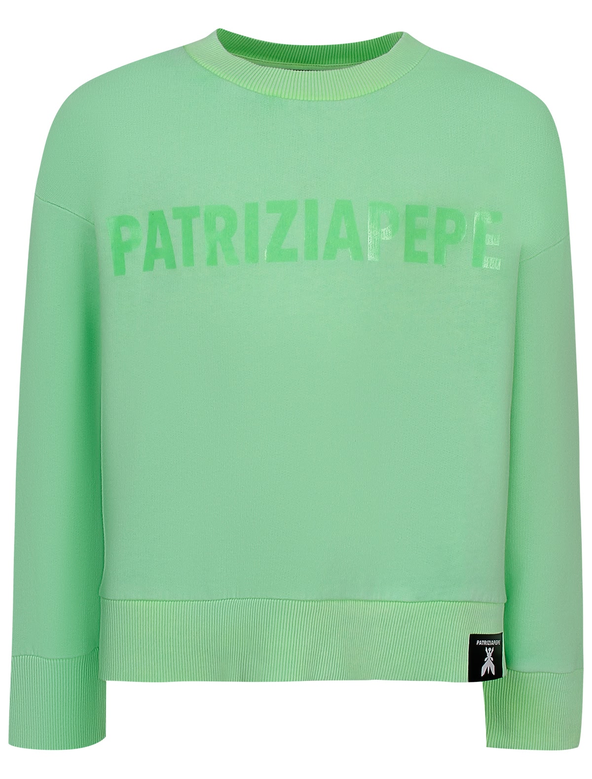 Ярко-зелёный свитшот с логотипом