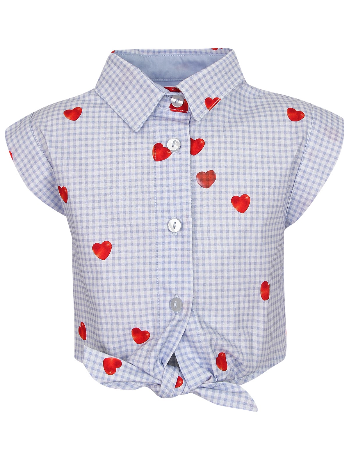 Блуза с вышитыми сердечками