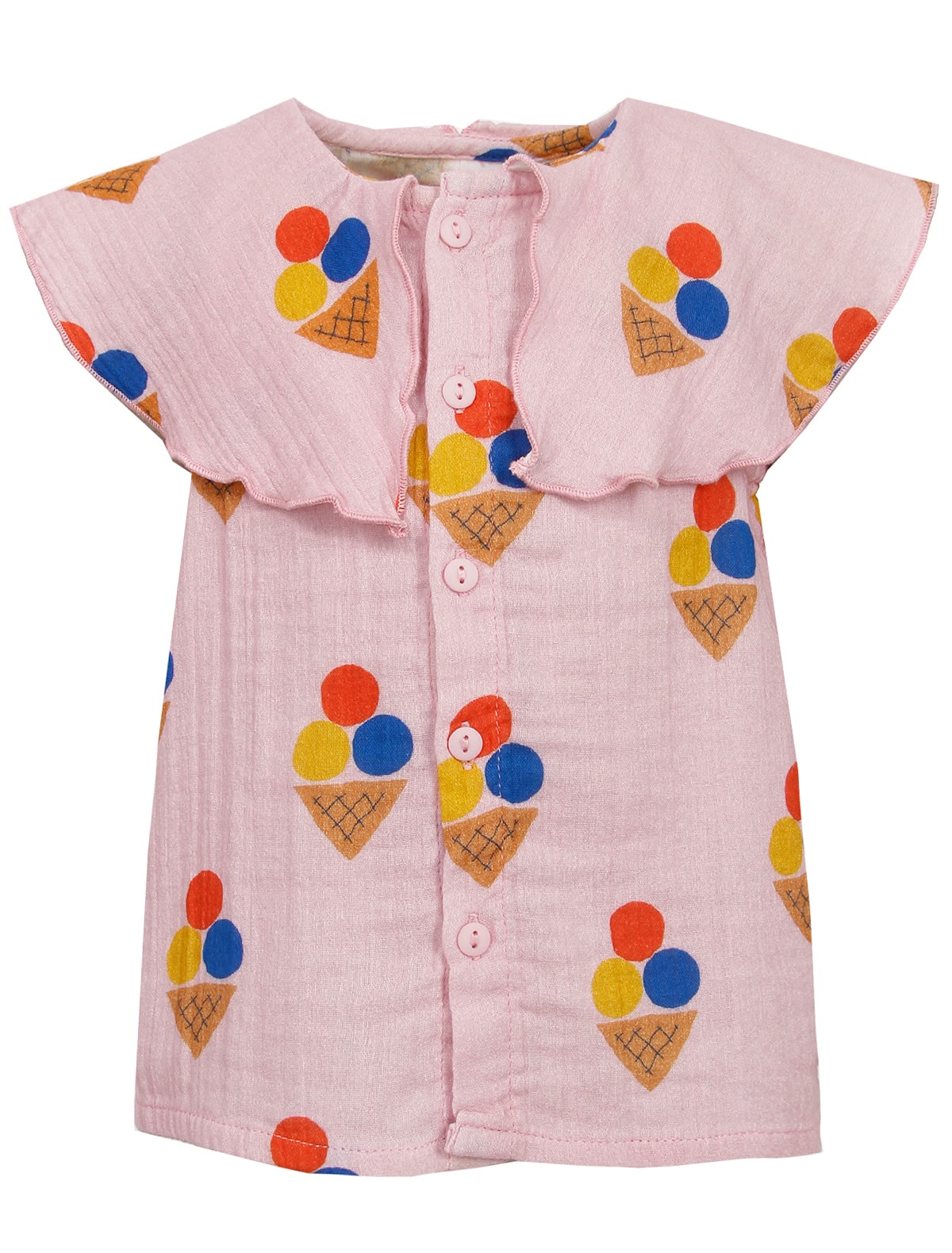 Блуза без рукавов с принтом мороженое