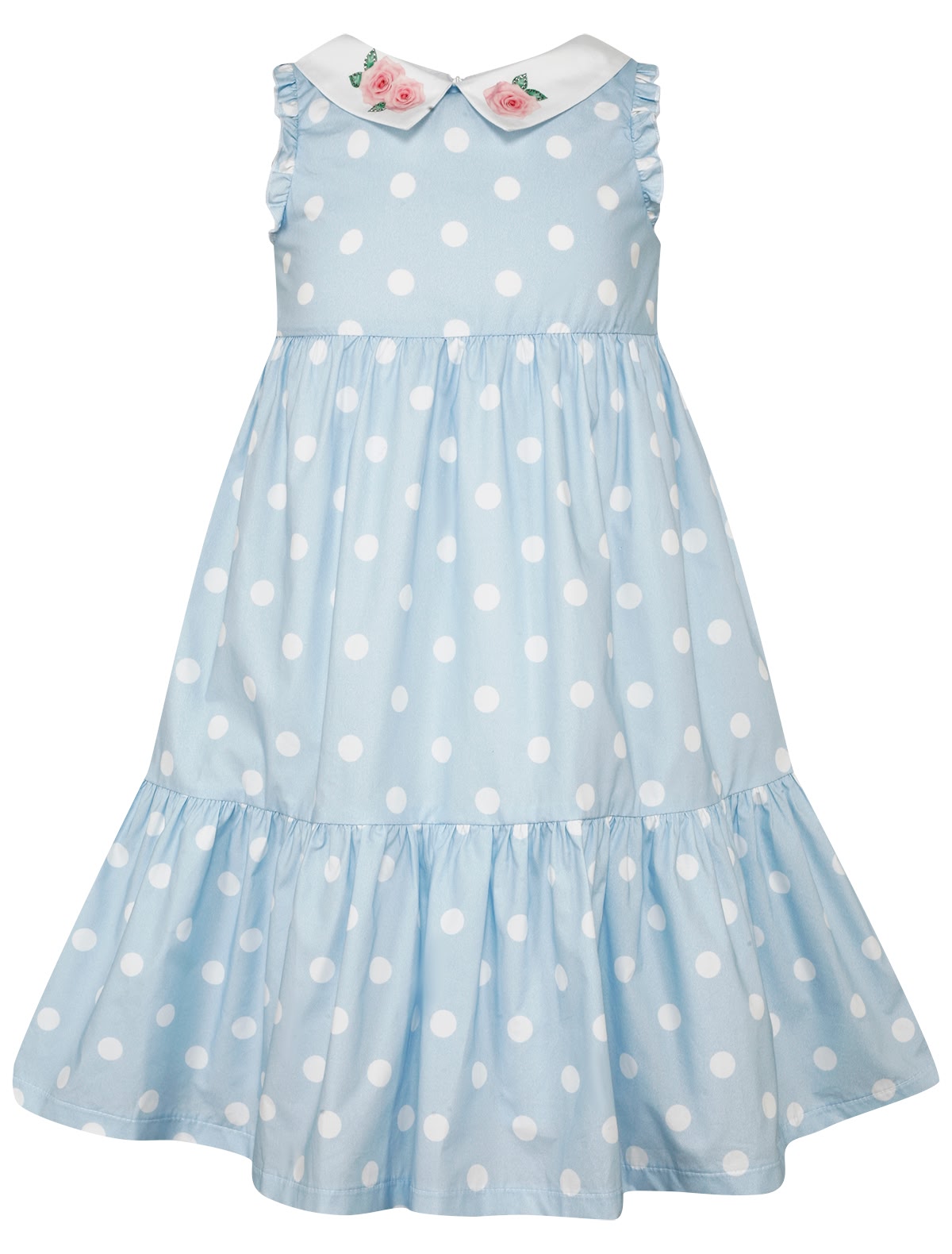 Платье с цветами на воротнике