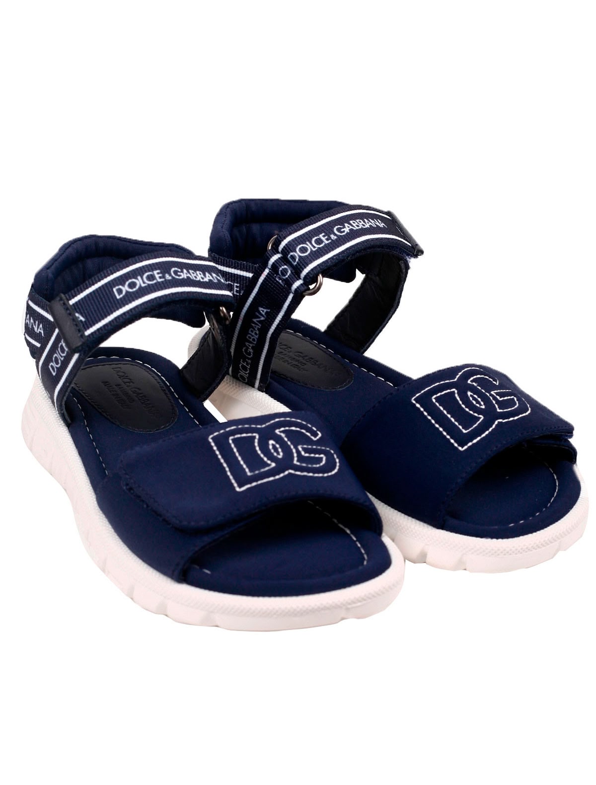 Сандалии с вышитым логотипом