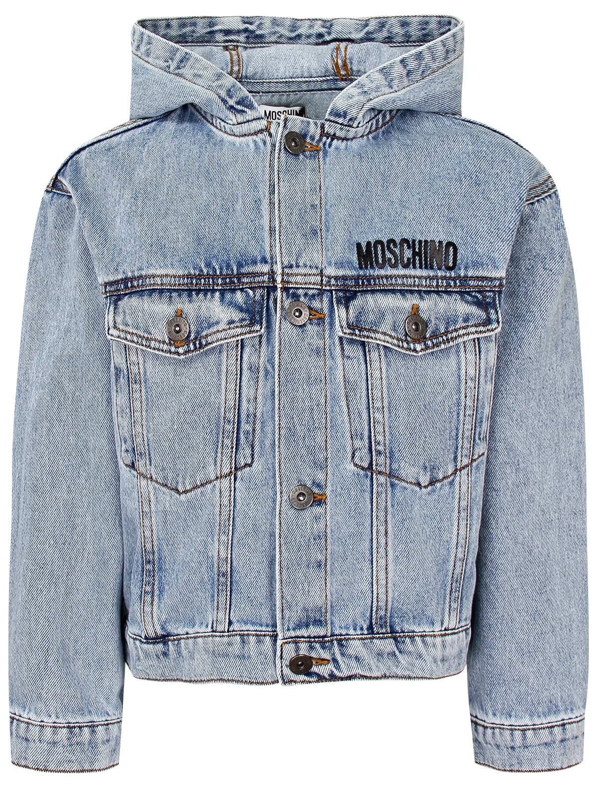 Голубая джинсовая куртка