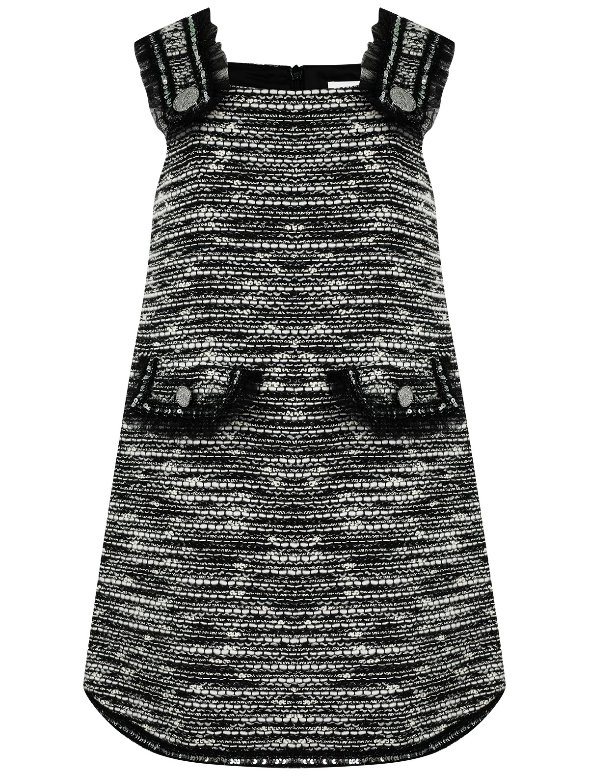 Платье-сарафан с бахромой и пайетками