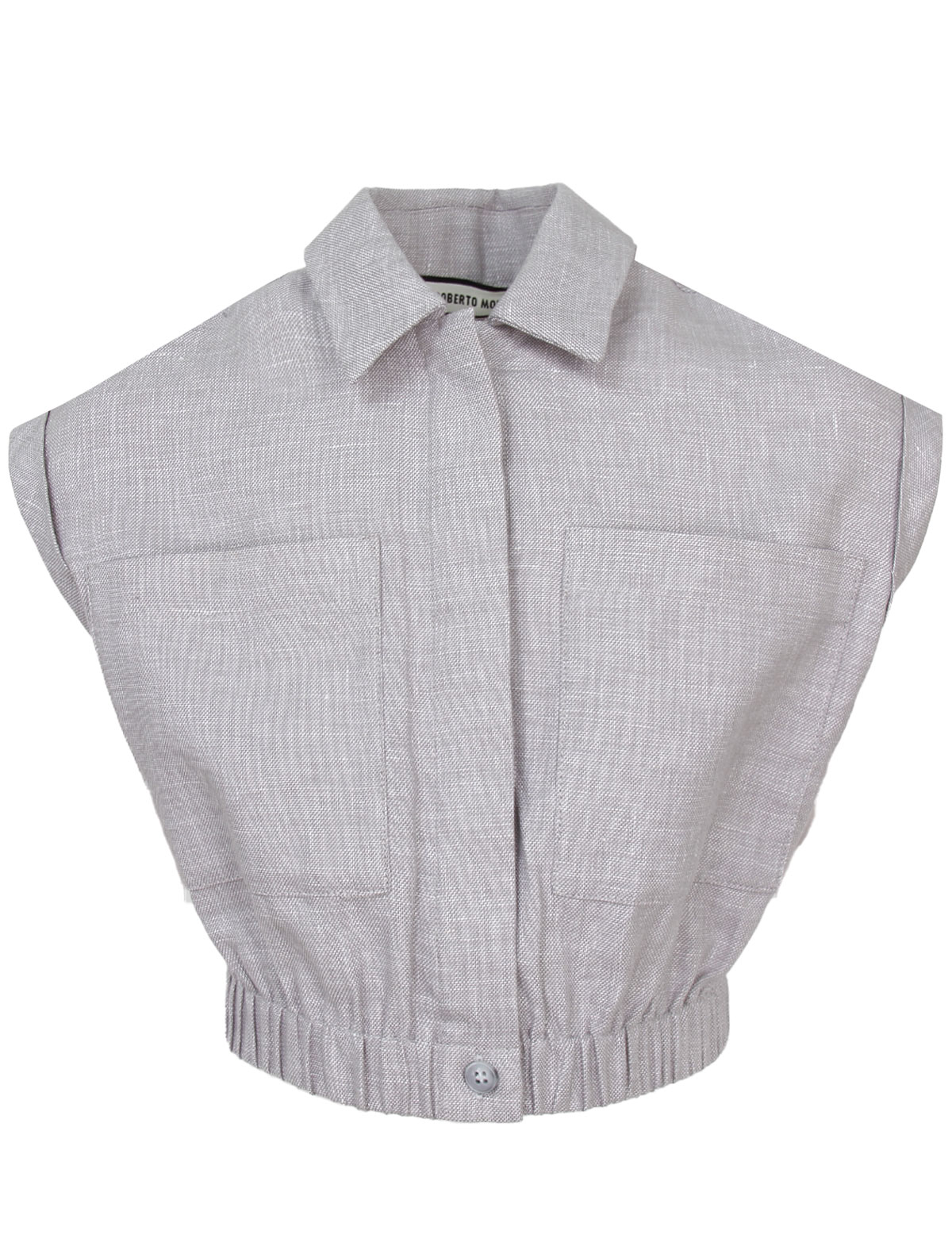 Укороченная блуза без рукавов