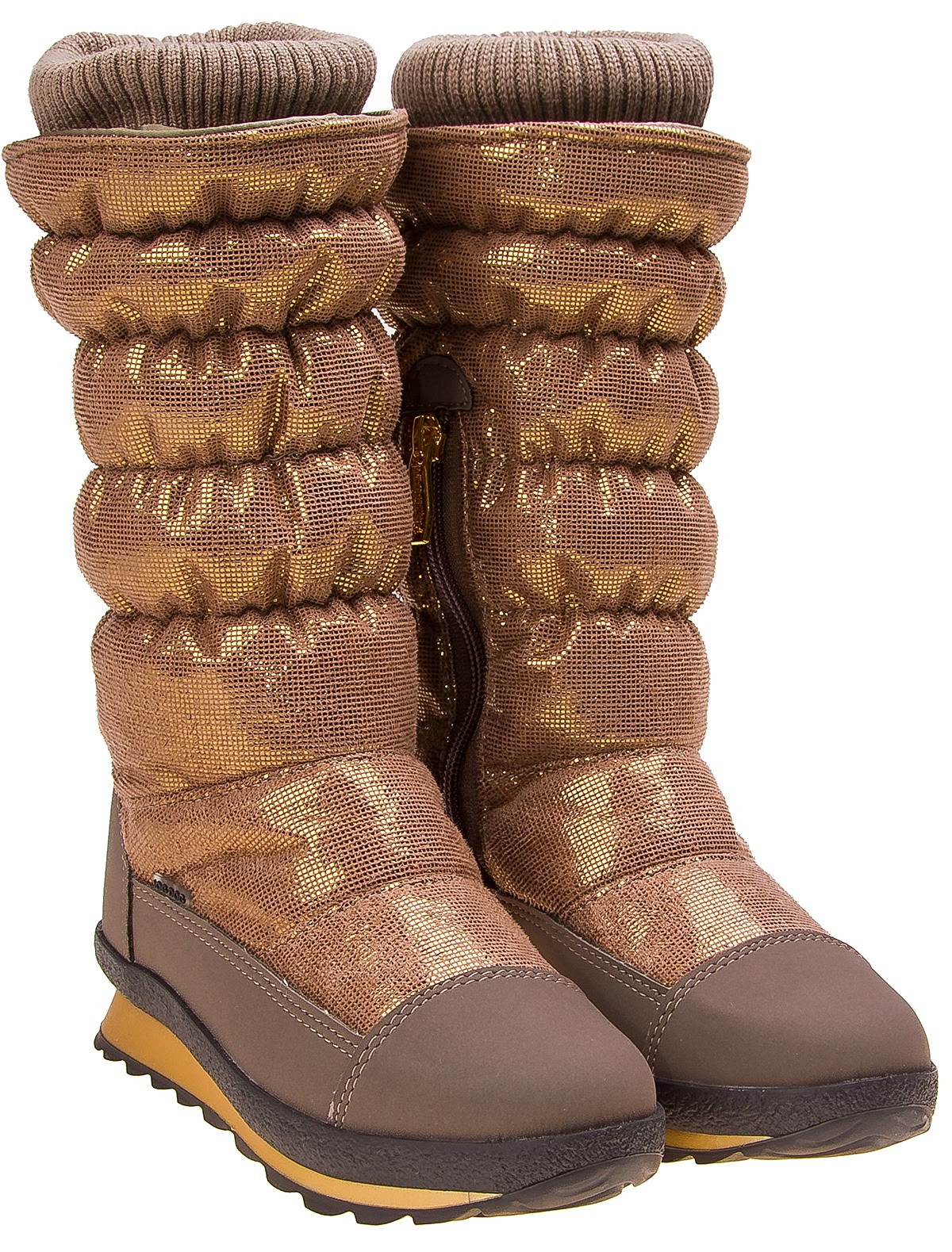 высокие сапоги с текстильными элементами