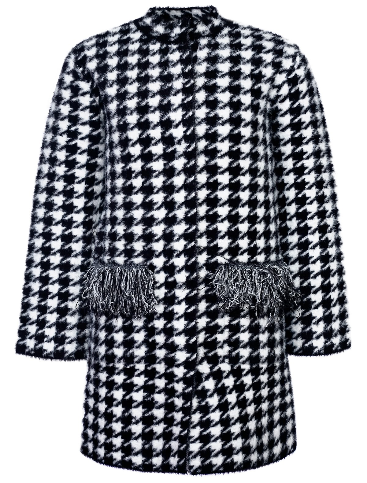 Пальто с принтом гусиная лапка