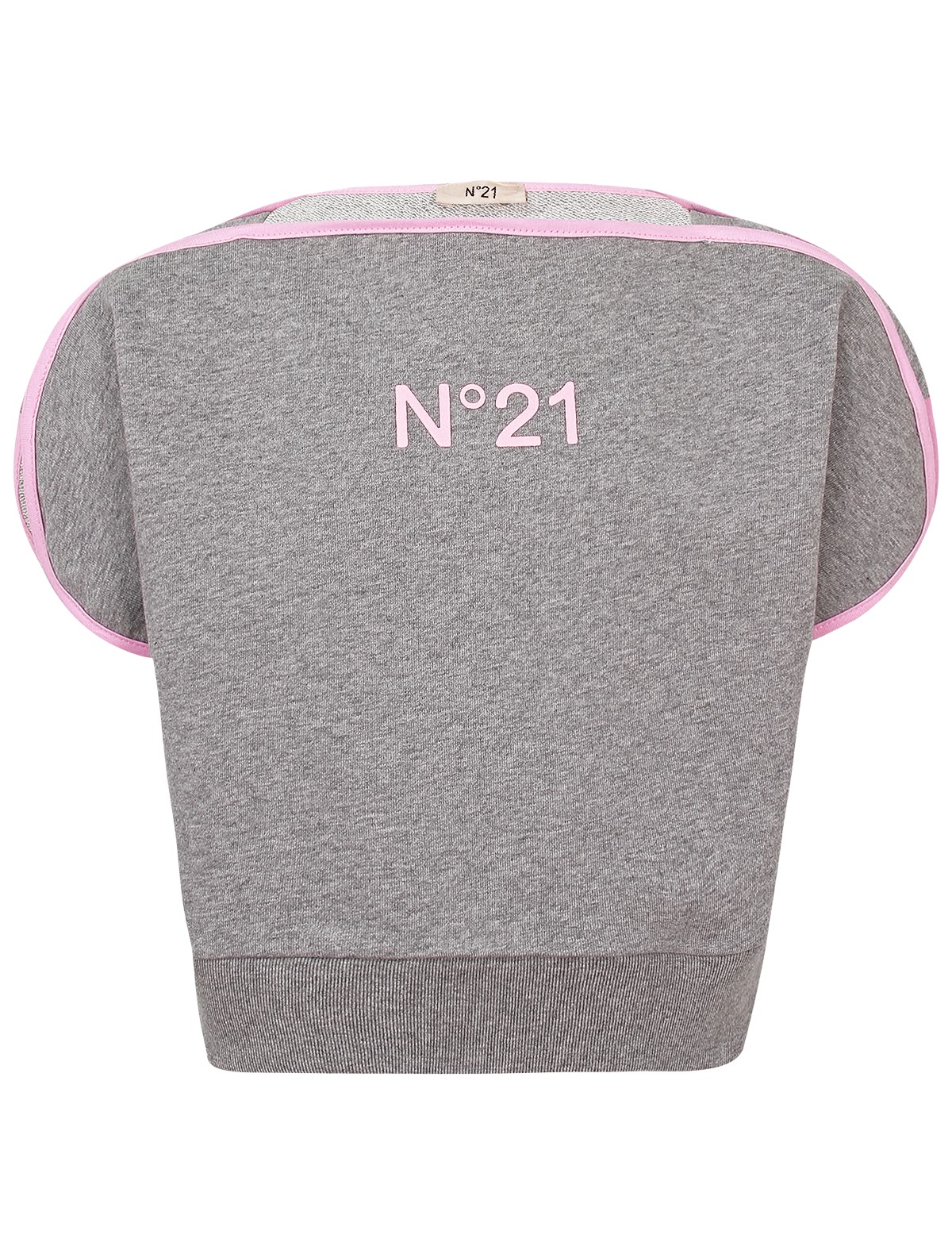 Укороченная серая футболка