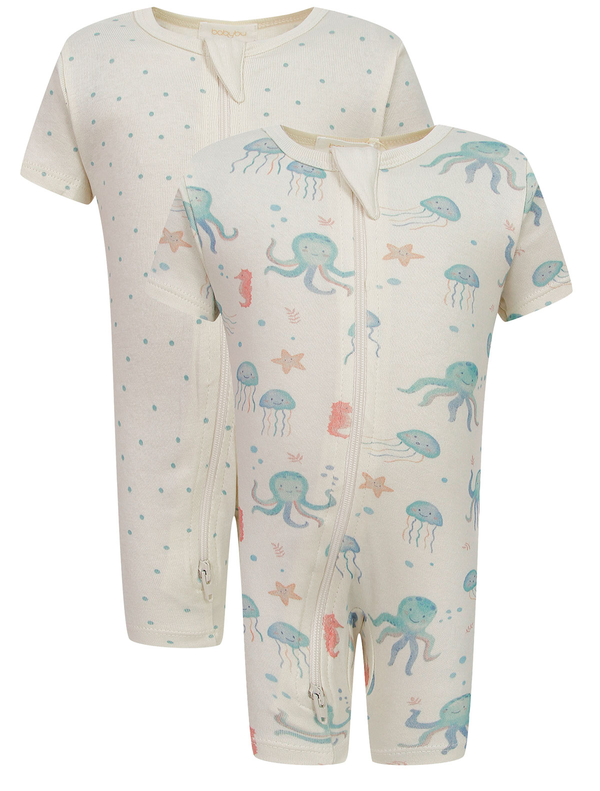 Набор комбинезонов из хлопка пима на молнии