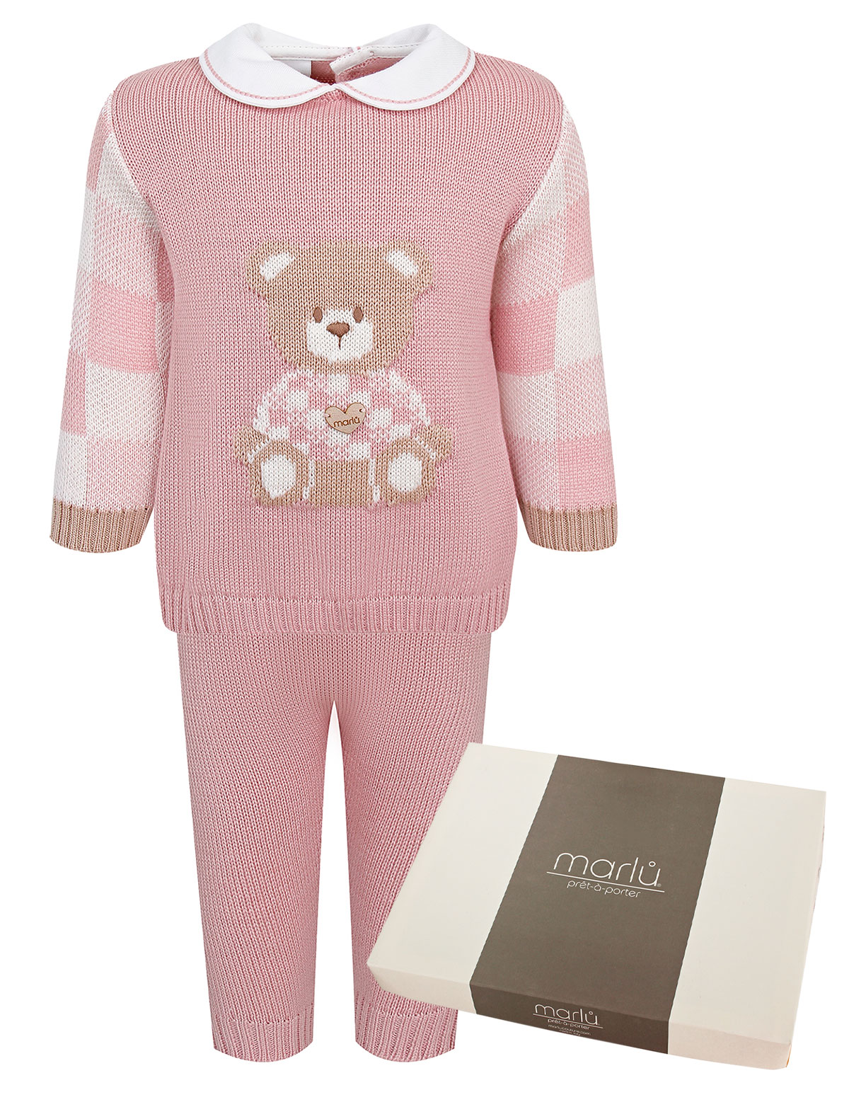 Комплект из брюк и джемпера с мишкой