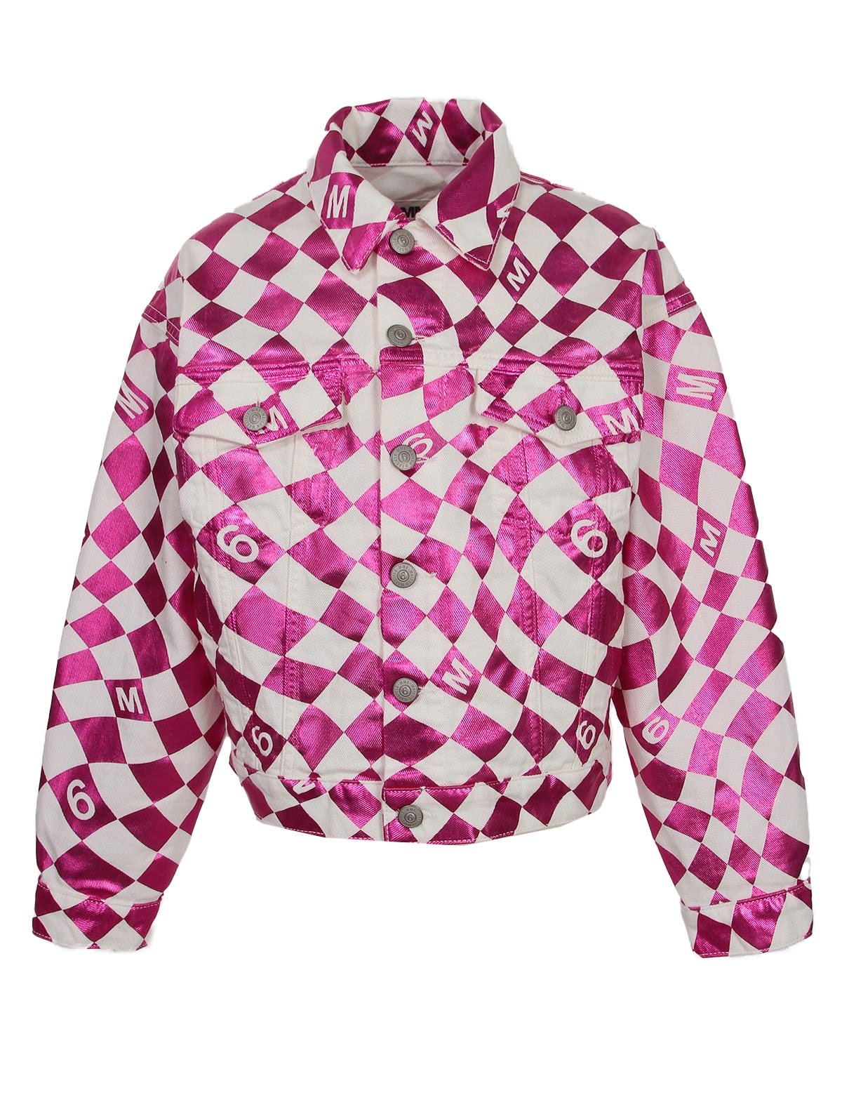 Куртка с блестящим узором из ромбов