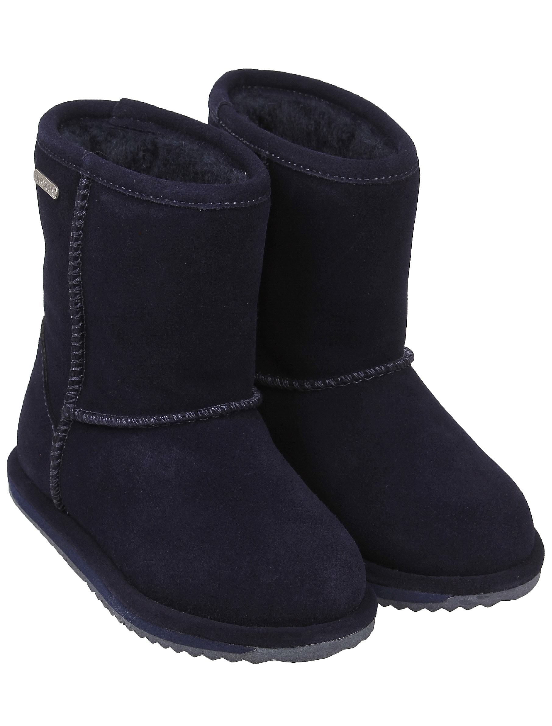 Полусапоги тёмно-синие с шерстяной подкладкой