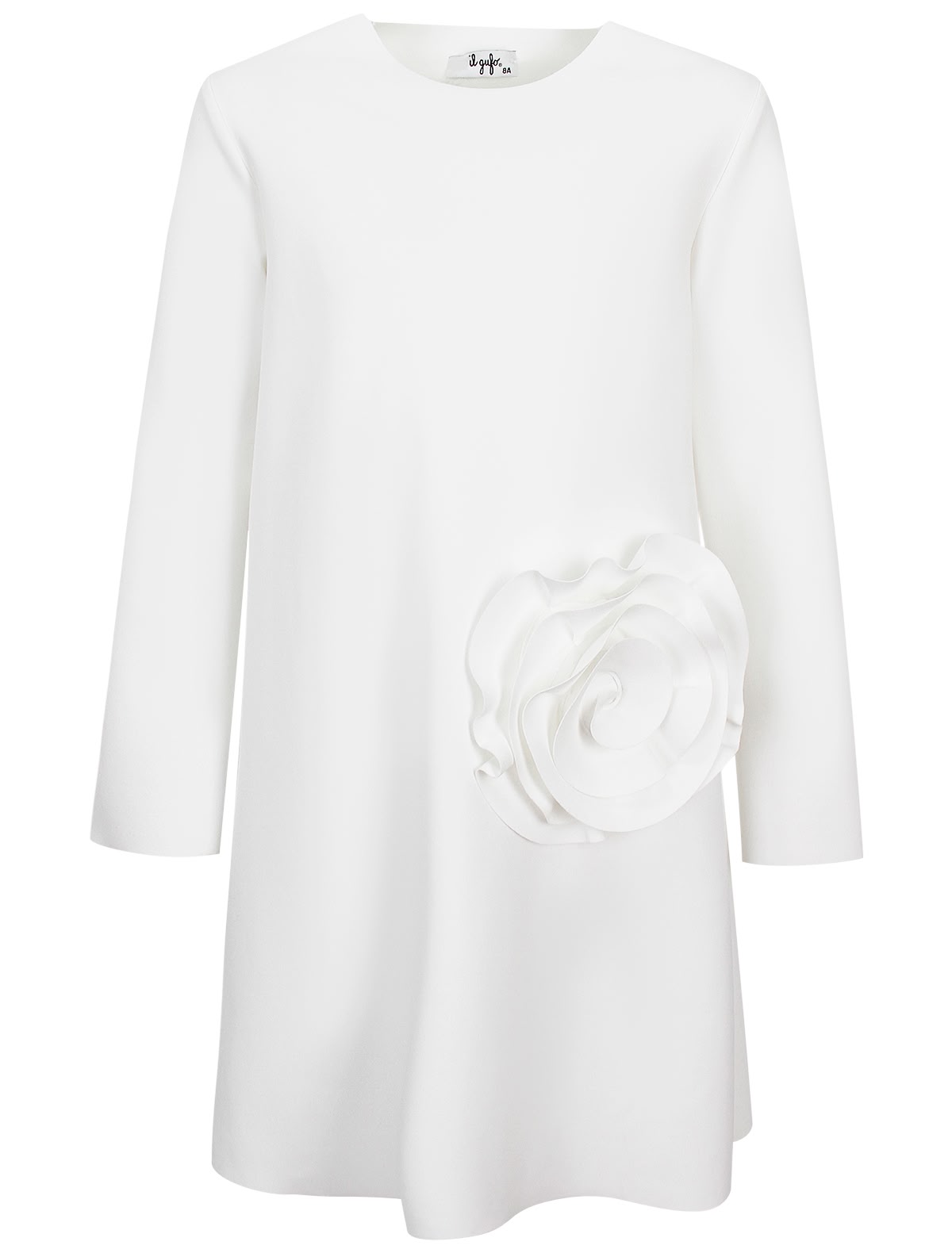 Молочное платье с декором