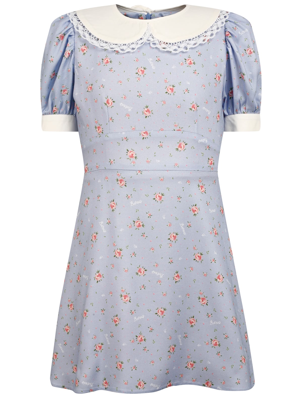 Платье с принтом розы