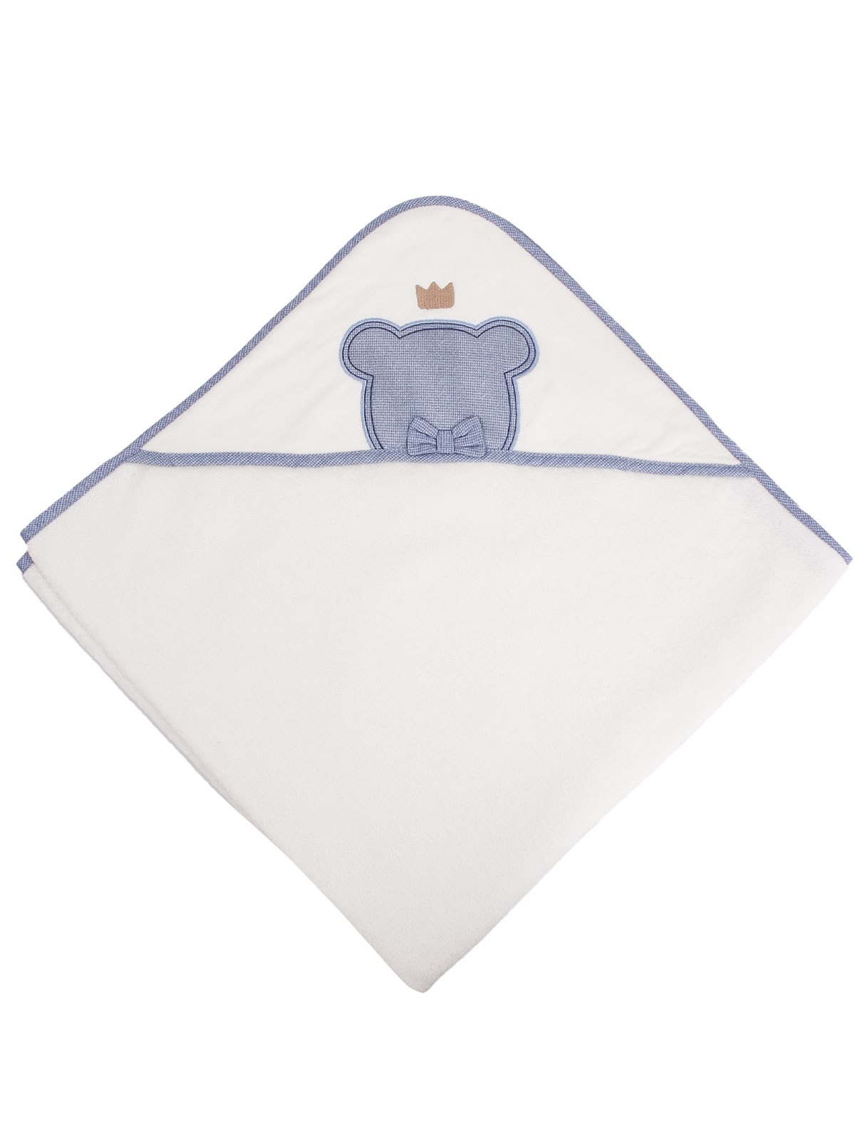 Полотенце уголок с голубым мишкой