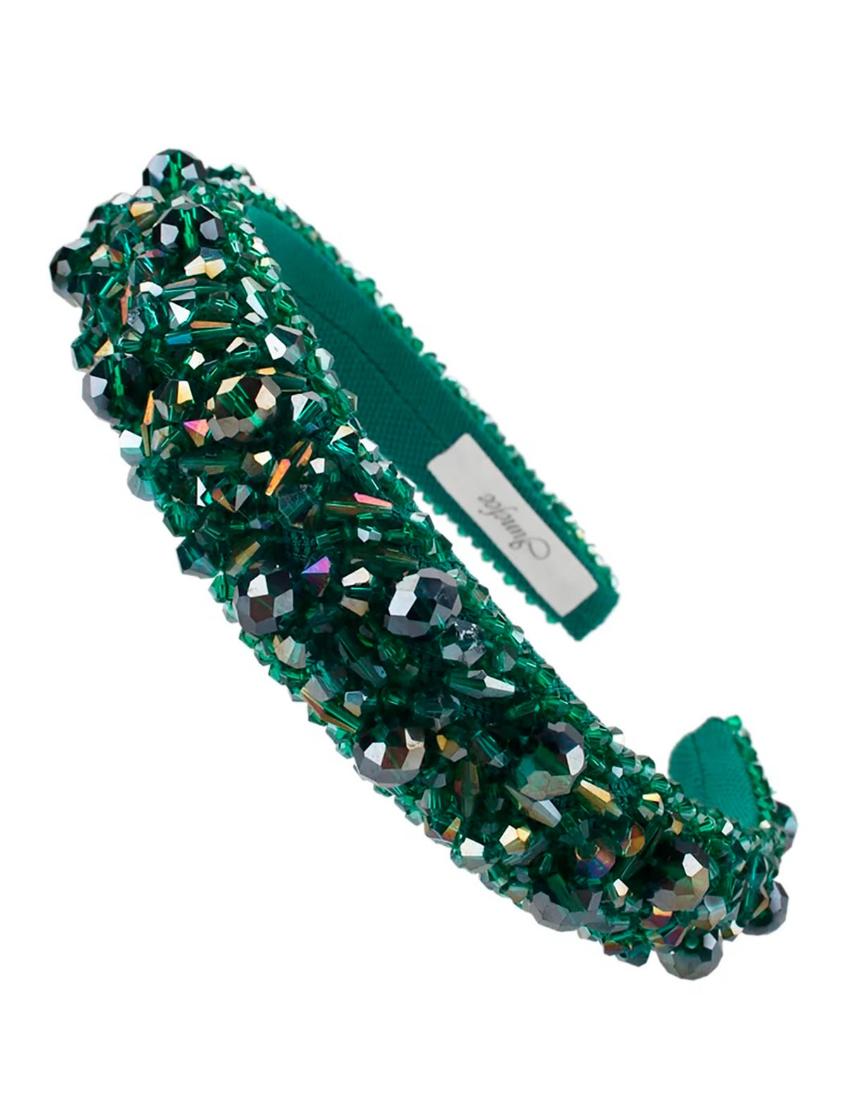 Зеленый ободок с декором