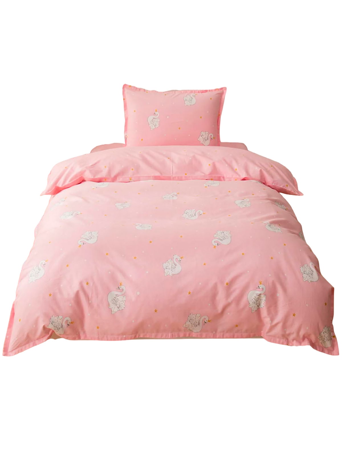 Комплект постельного белья с принтом лебеди